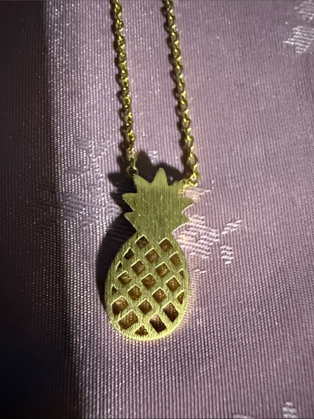 Gold Pineapple Pendant Necklace - Women Jewelry